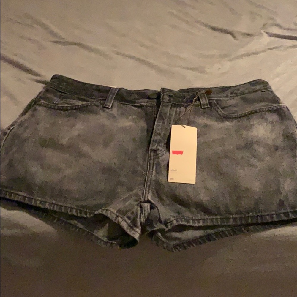 Levi black jean shorts